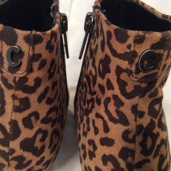 CIRCUS by Sam Edelman vegan suede leopard booties kitten heels NWOB Size 7 - Picture 8 of 9